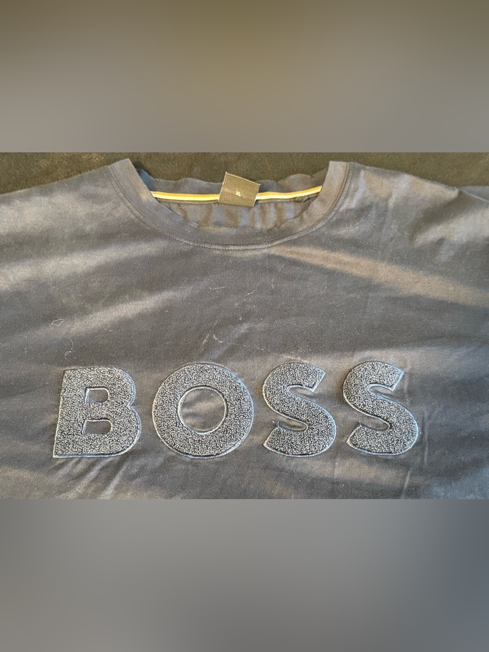 Boss Dark Navy Blue Logo Crewneck Sweatshirt
size XL